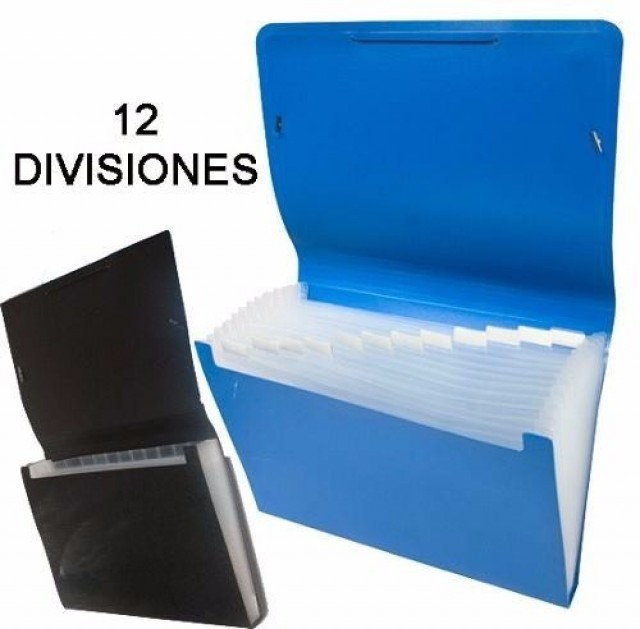 CARPETA CON FUELLE CK 12 DIV AZUL ELITE