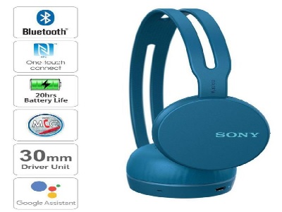 AUDIFONOS SONY INALAMBRICOS AZUL WH-CH400/LZ LA