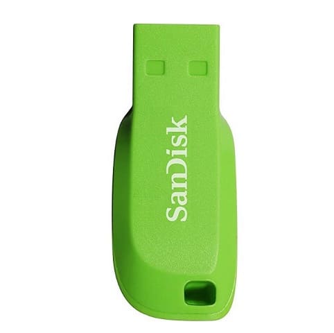 MEMORIA USB SANDISK 16GB CRUZER BLADE VERDE