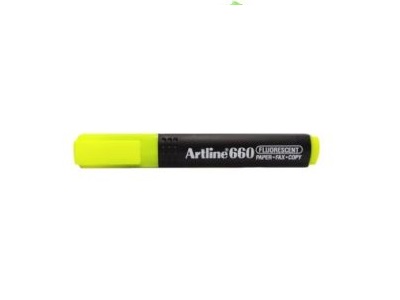 Rotulador Artline Fluorescente Ek-660 Amarillo -Punta Biselada — Firpack