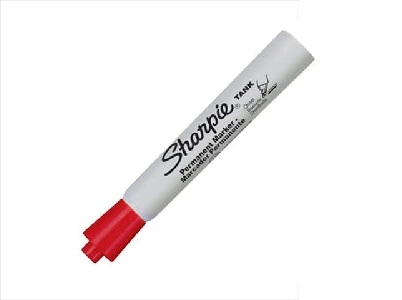 MARCADOR SHARPIE BISELADA ROJO