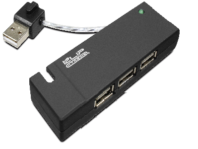 KlipX blue 4 Port portable USB Hub 2.0 (KUH-400B)
